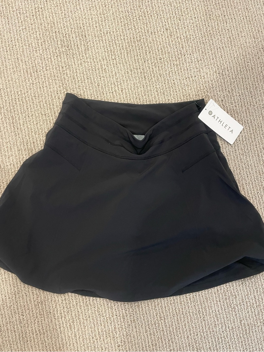 Athleta Black Mini Skirt with V-Waistband
